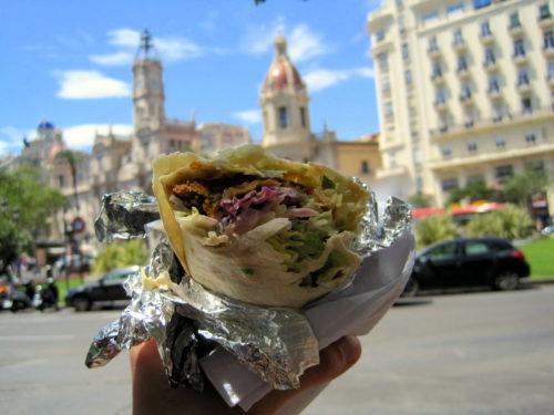 IMG_3686 Falafel wrap in Valencia, Spain