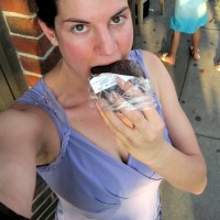 Me chomping Whoopie Pie!
