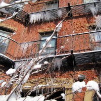 Beware falling ice knives!
