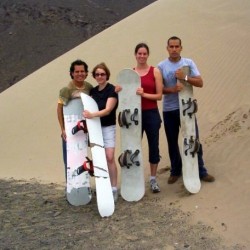 Scary Sandboarding Down Giant Sand Dunes in Peru