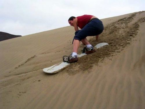 Agh! Falling! Can I hold the sand for balance? Agh! No!