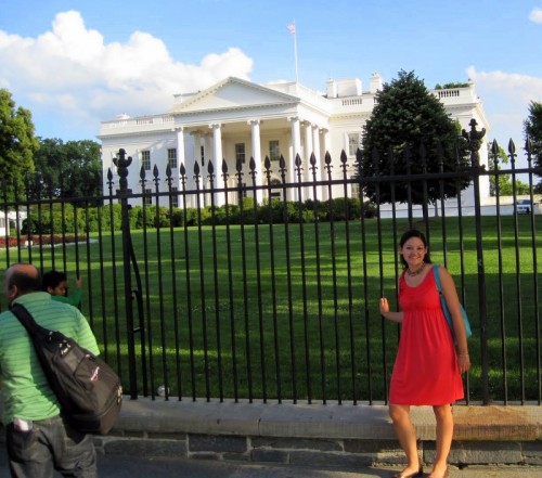 Pretty Meg, the White House, and a sloppy tourist. Pretty Meg, the White House, and a sloppy tourist.