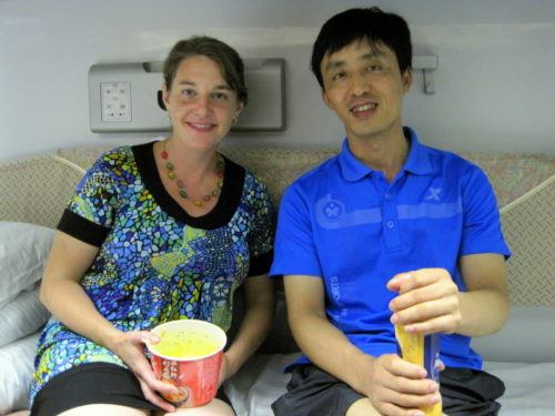 Our kindly train dorm-mate and Mandarin teacher. Our kindly train dorm-mate and Mandarin teacher.