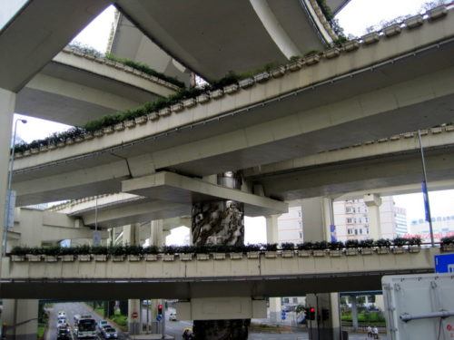 Interlocking highways in Shanghai. What a pace!