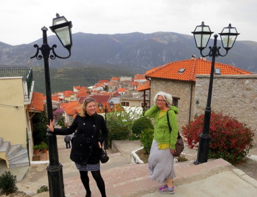 Great teacher friends on the endless stairs of Arachova Greece!