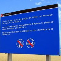 A Sign on a Barcelona Beach that Made Me Smile
