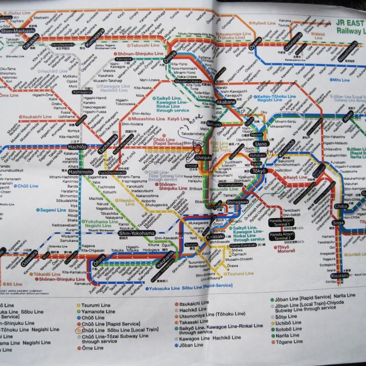 Tokyo's subway map.