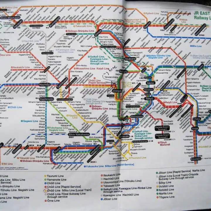 Tokyo's subway map.