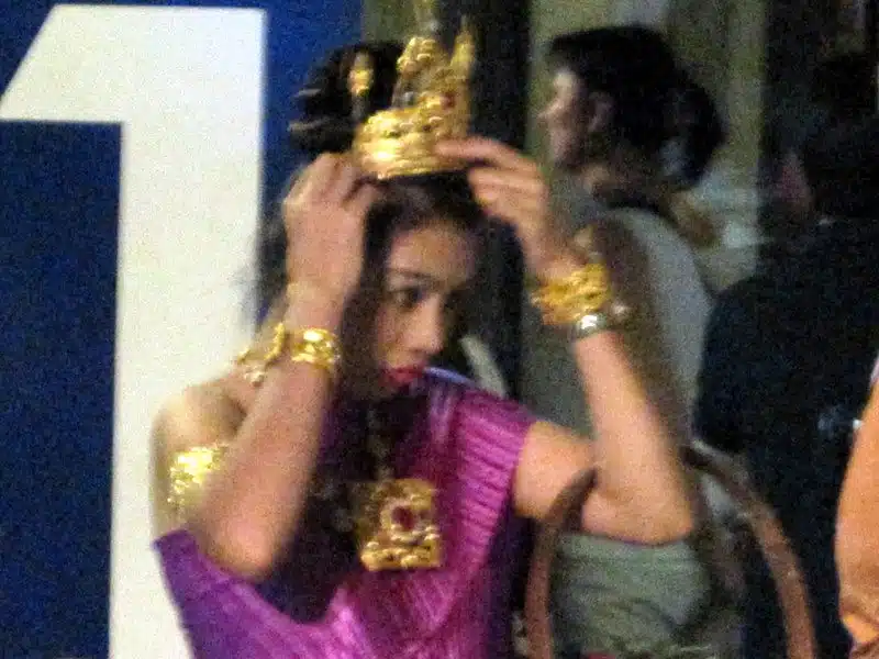 A dance performer on the riverboat in Bangkok.