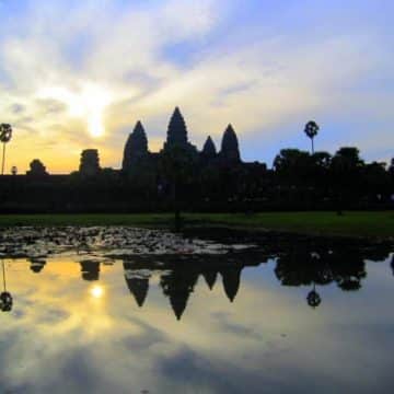 Angkor Wat, Cambodia at sunrise.