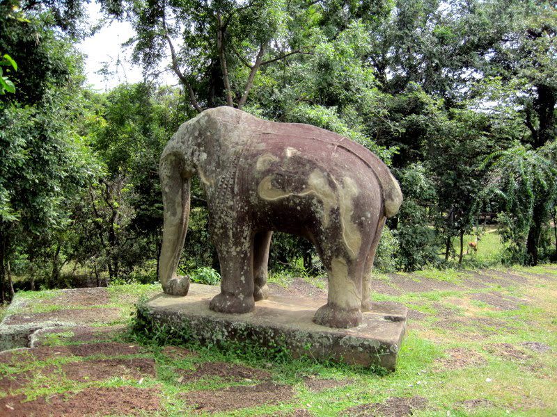 An elephant statue at Angkor Wat.