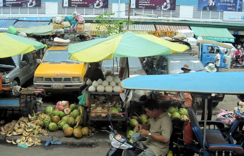 A Cambodian market.