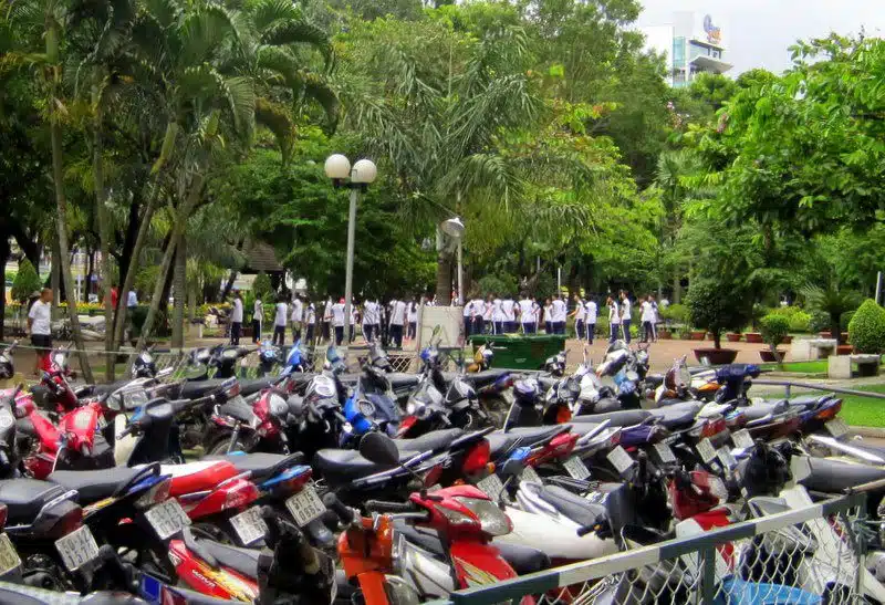 So many motorcycles in Ho Chi Minh City!