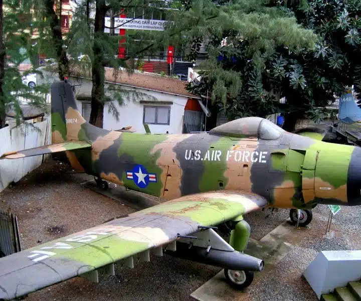 A fighter plane outside the Vietnam War Remnants Museum.