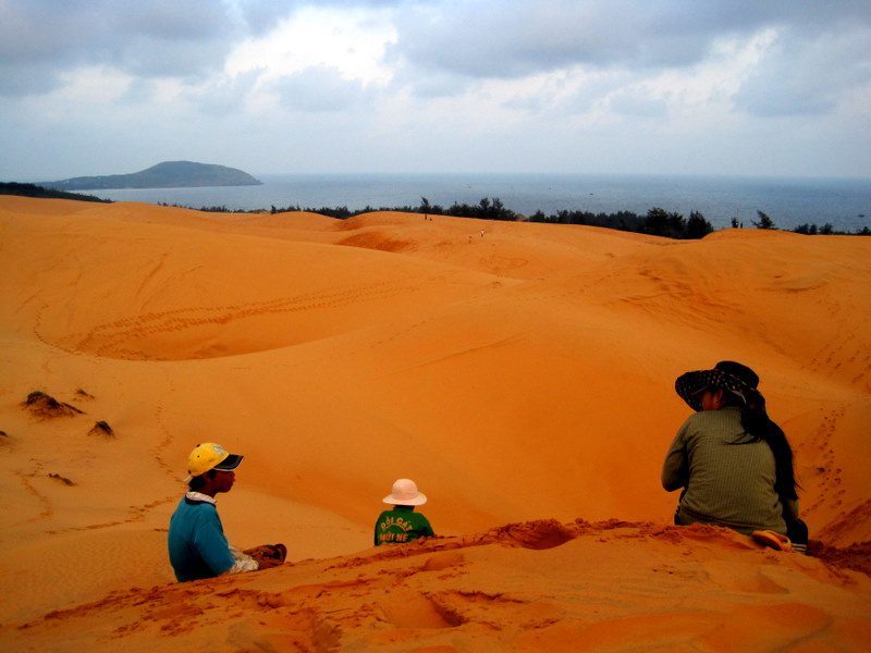 Beautiful red sand dunes by Mui Ne, Vietnam.