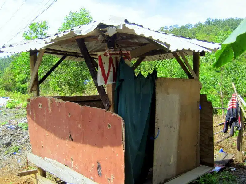 A toilet shed in Vietnam.