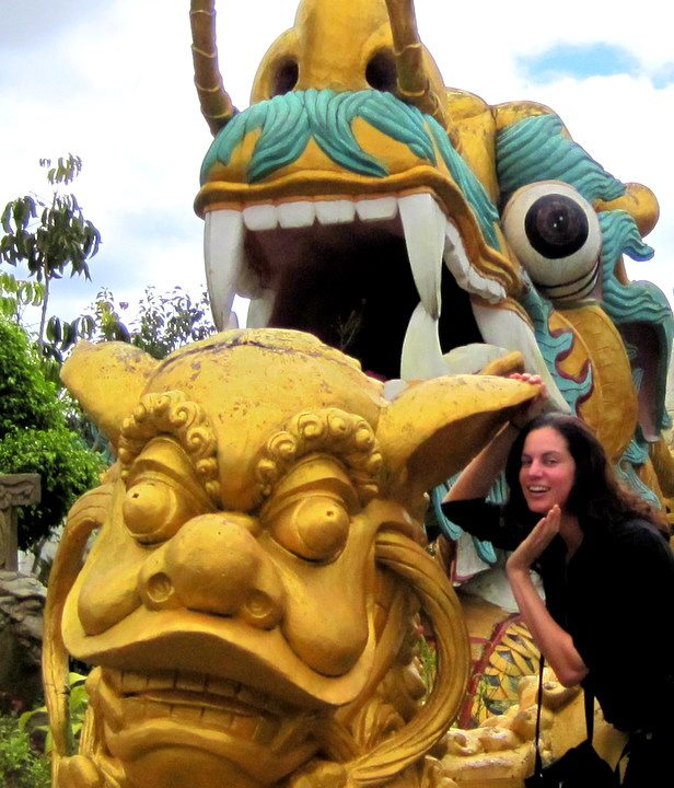 Giant dragon sculpture in Dalat, Vietnam.