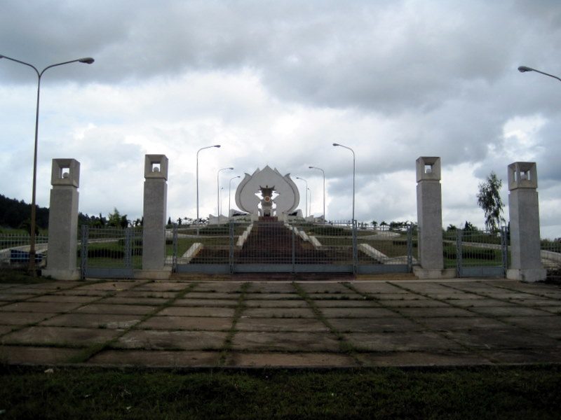A monument to lives lost in the Vietnam War in the Central Highlands.