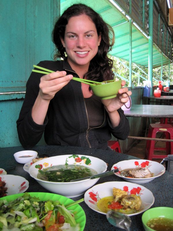 Me loving food in Vietnam!