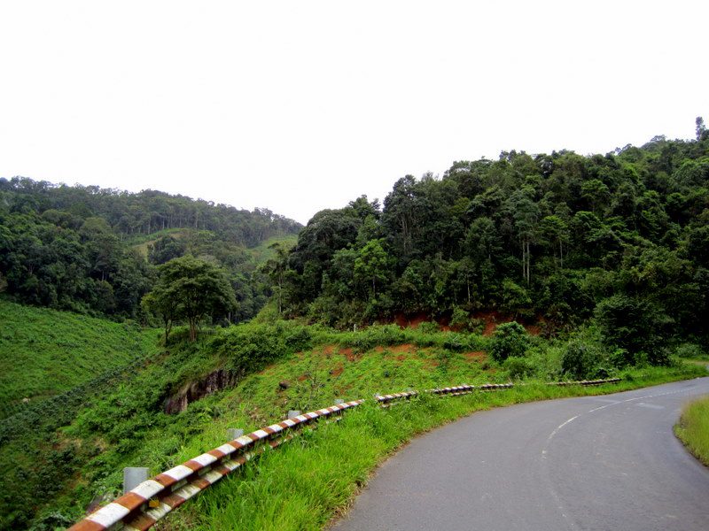 The Central Highlands, Vietnam roads snake around.