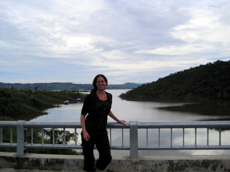 Me posing by a bridge in Central Vietnam.
