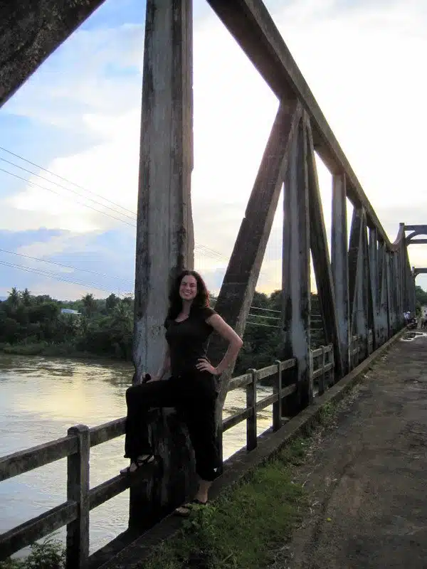 Me by a bridge in the Central Highlands of Vietnam.