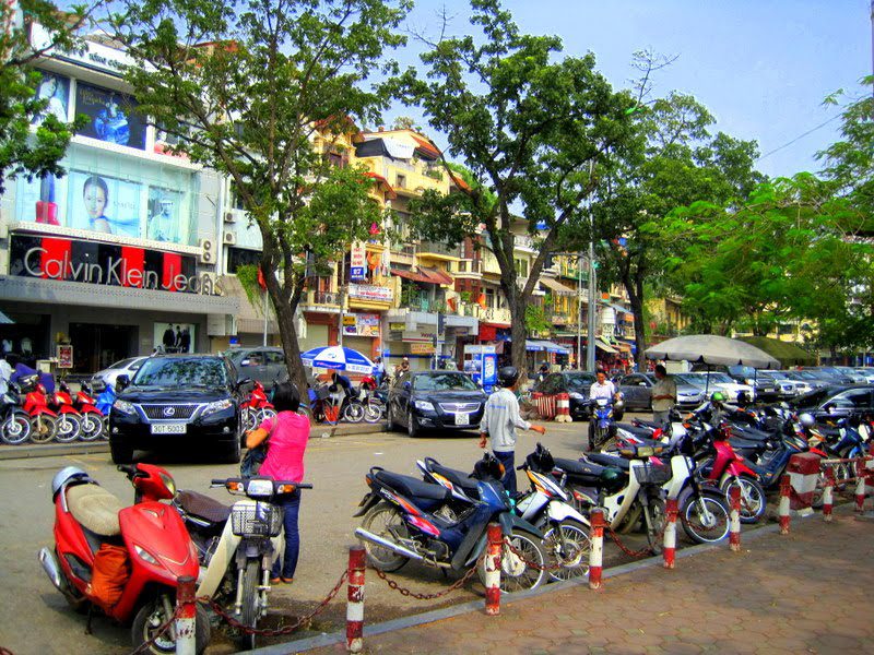So many motorbikes in Hanoi!
