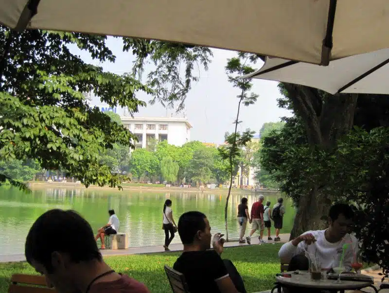 Hoan Kiem Lake is lovely to walk around.