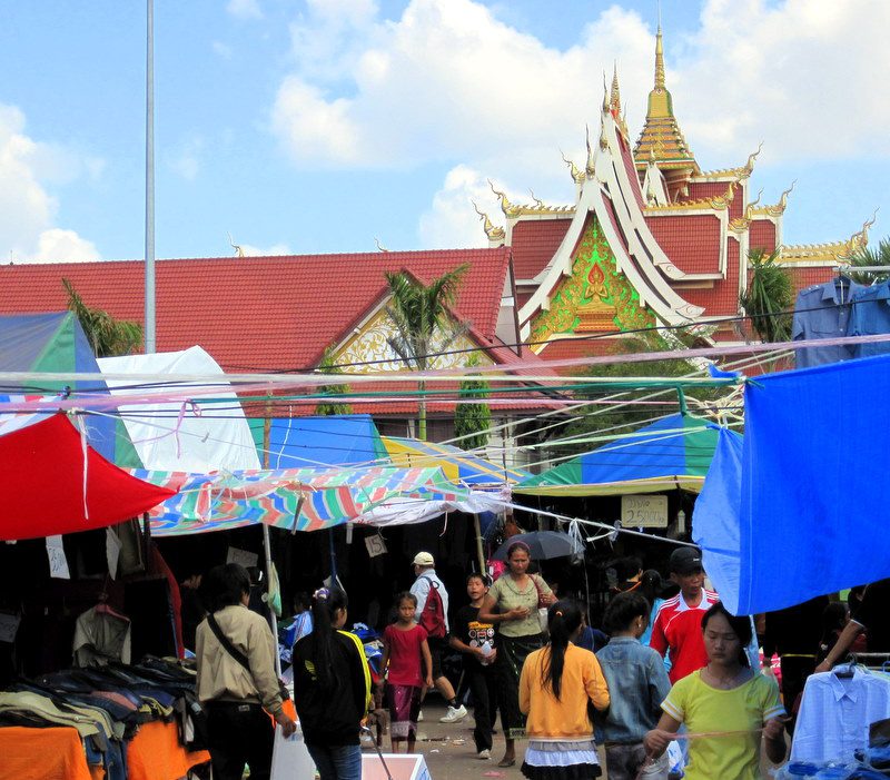 A market in Vientiane.