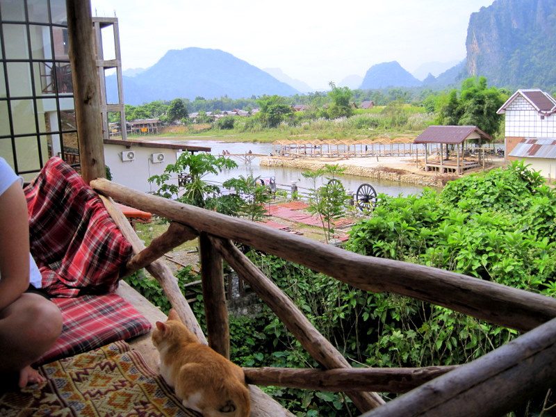 A view of Vang Vieng's river.