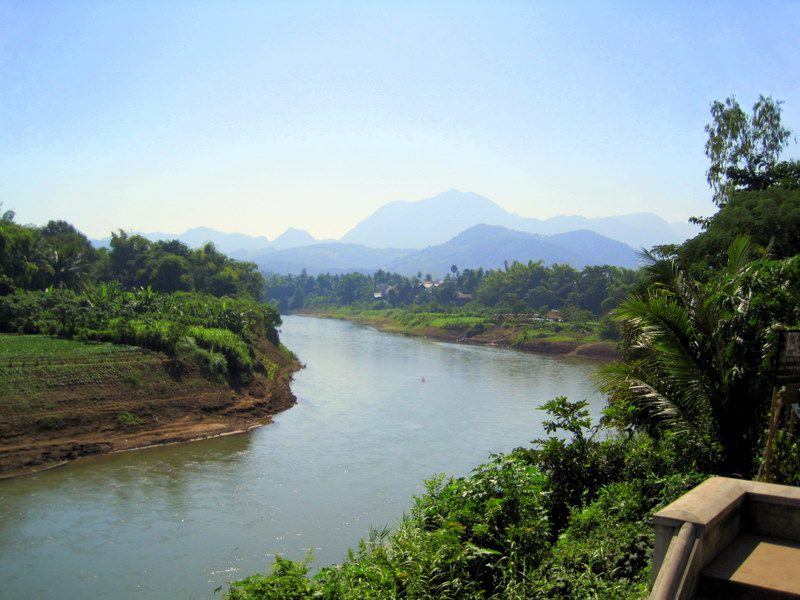A view of the river in Luang Prabang.