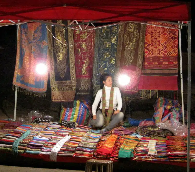 The night market in Luang Prabang, Laos.