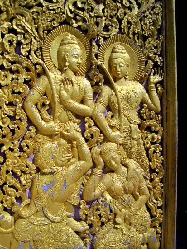 Beautiful gold detail on a Luang Prabang temple.