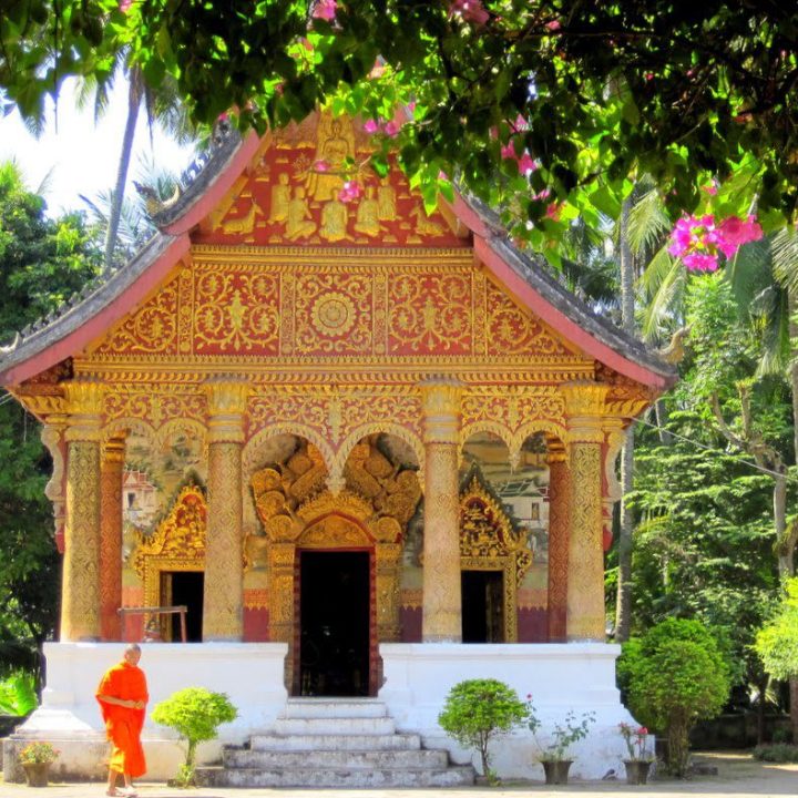 A gorgeous temple in Luang Prabang, Laos.