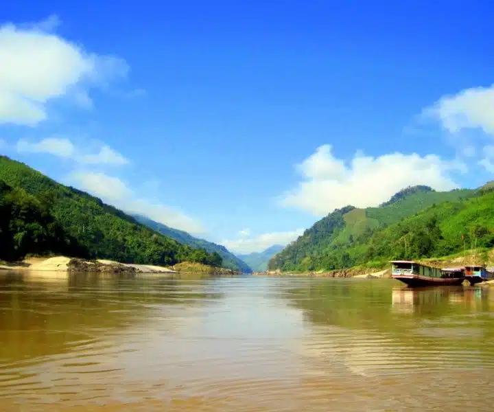The slow boat on the Mekong River in Laos!