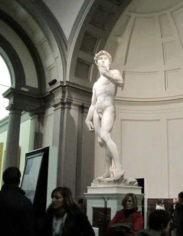 Look at that pose on Michelangelo's David statue.