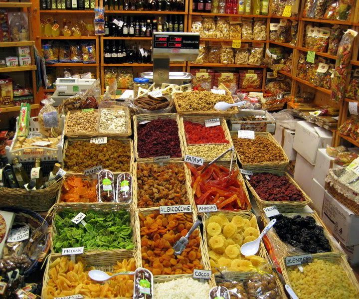 A food market in Florence, Italy.