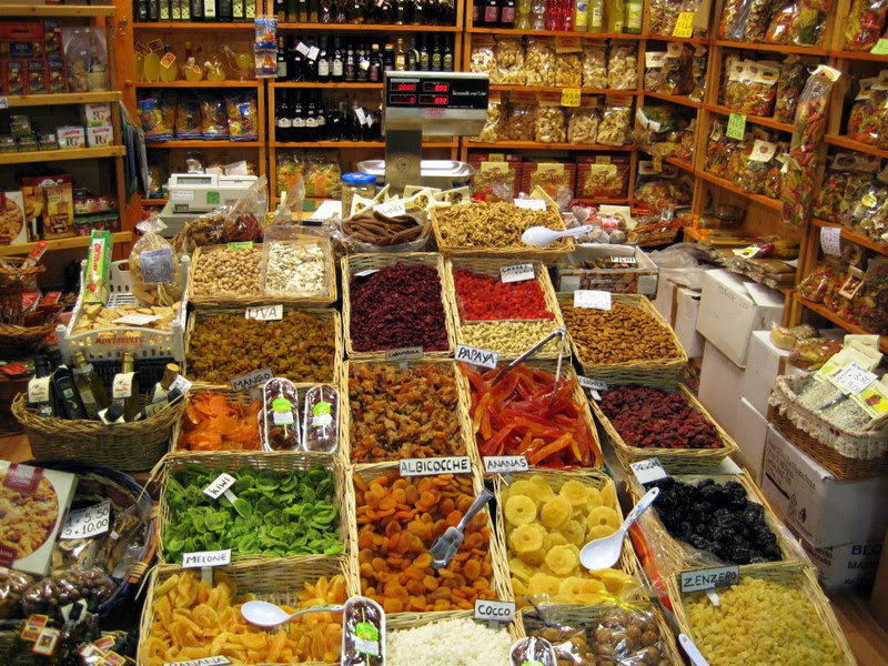 A food market in Florence, Italy.