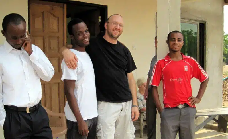 Making friends in Ghana.