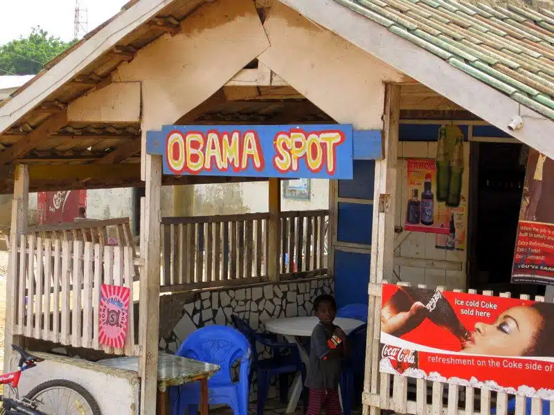 "Obama Spot" bar in Sogakope, Ghana.