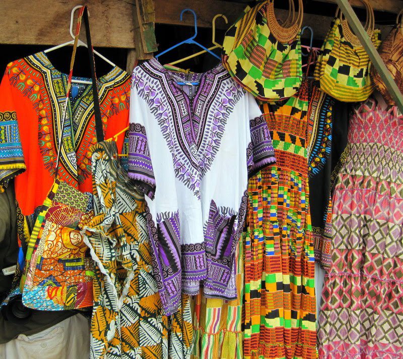 Ghanaian clothes for sale.