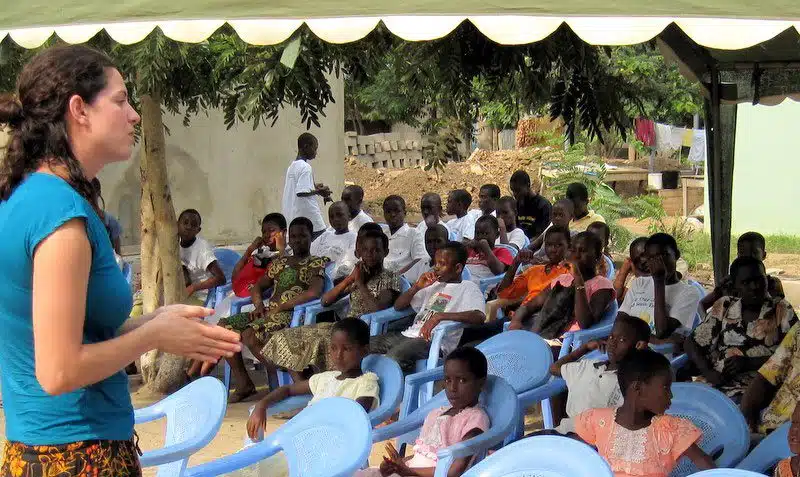 Me giving a speech to Youth Creating Change of Ghana.