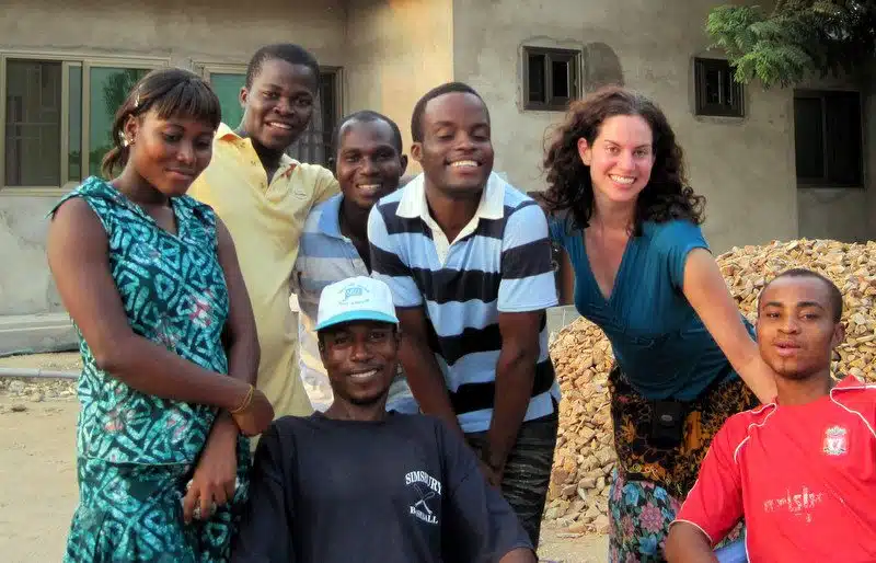 Happy with my Ghanaian colleagues.