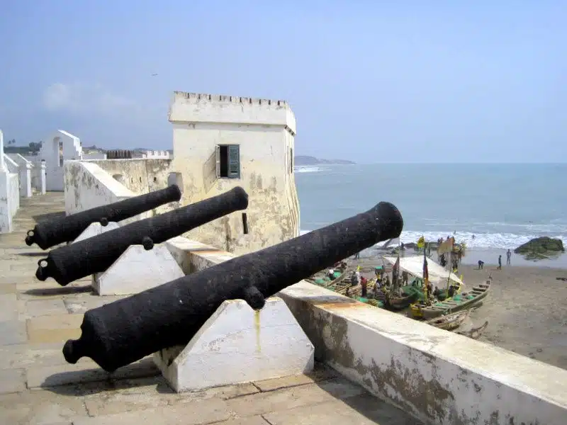 Cannons on Cape Coast Castle.