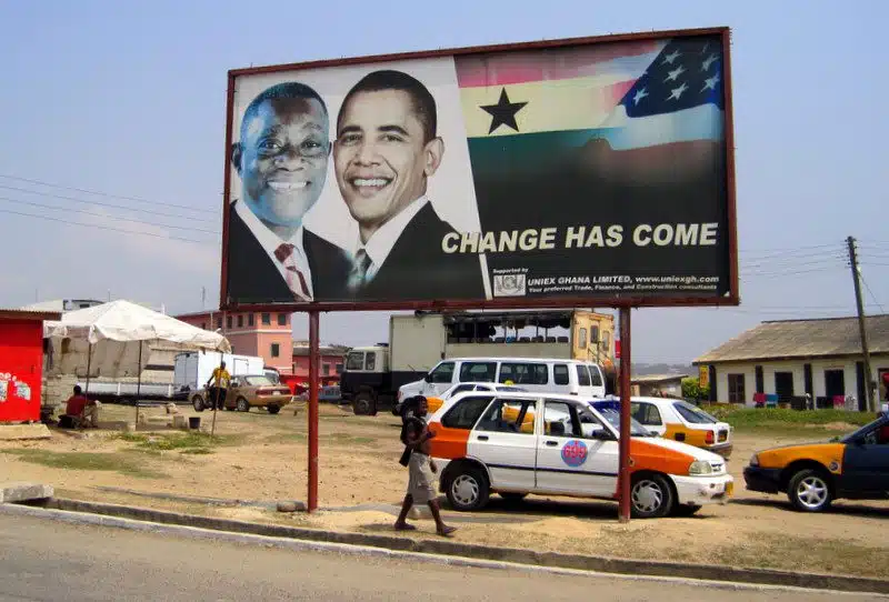 A poster of Obama in Ghana.
