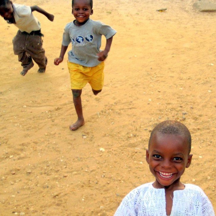 Kids running after me in Ghana screaming, 