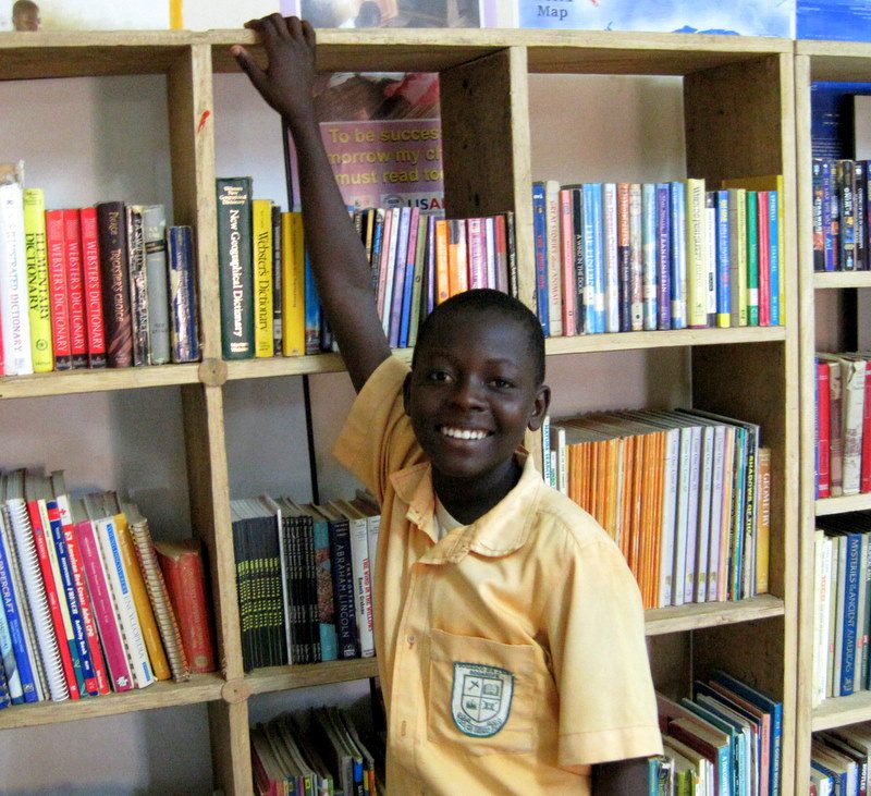 Reuben in the Sogakope library.