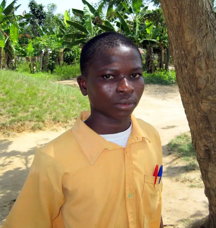 A thoughtful student in Ghana.