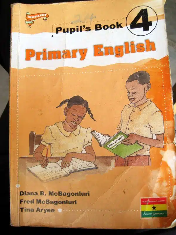 A textbook in rural Ghana in 2009.