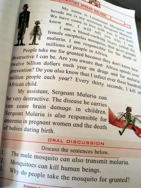 A textbook lesson on Malaria.
